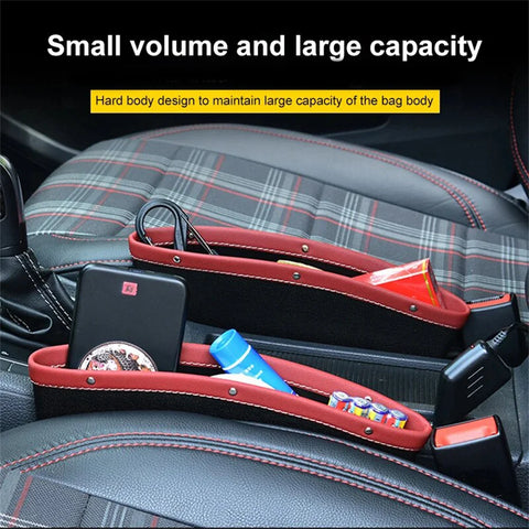 1 PCS Storage Organizer Box Caddy Car Seat Gap Pocket Holder Bag Case Car Pocket PU Leather Car Seat Slit Pocket Car Accessories