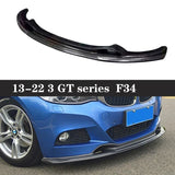 For BMW 3 GT Series F34 Carbon Fiber Car Front Bumper Diverter Spoiler Diffuser Front lip chin Car Accessories upgraded body kit