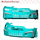 Carbon Fiber Car Front Bumper Canards Fog Lamp Cover For Audi A5 Sline S5 2017-2019 B9 2PCS Front Bumper Fins Canards Body Kits