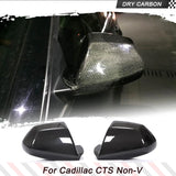 Dry Carbon Fiber Car Mirror Cover fits for Cadillac CTS Non-V Coupe 2009-2013 Car Mirror Body Kits Covers Add-on Style