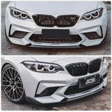 Carbon Fiber Front Bumper Lip Spoiler for BMW F87 M2 Competition M2C 2018 2019 2020 Car Front Lip Chin Apron Splitters Body Kit