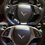 Fits Corvette C7 Steering Wheel Cover Dry Carbon Fiber