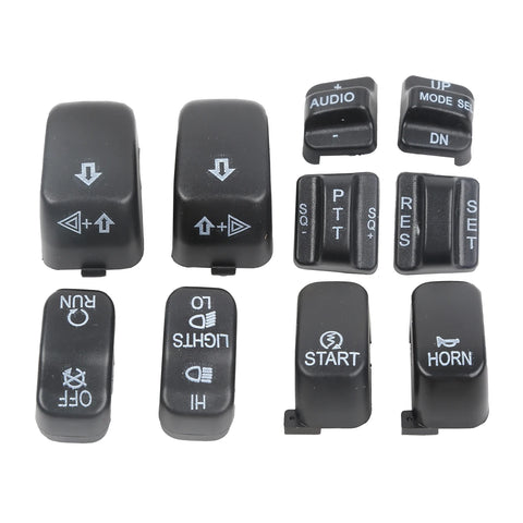 Hand Control Switch Housing Buttons Caps Fit For Harley Touring Road Glide Electra Street Glide 1996-2013 FLHT FLHTC FLHX FLTRX