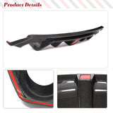 Carbon Fiber Rear Diffuser for Infiniti Q50 Base Sport Sedan 2018-2023 Lower Bumper Lip Spoiler With Red LED Brake Light Spoiler