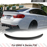 Dry Carbon Fiber Car Rear Trunk Spoiler for BMW 4 Series F36 Gran Coupe 2014 - 2019 Rear Wing Spoiler Boot Lid High Kick Lip