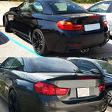 Fit BMW F33 F83 M4 Convertible 2014-2020 PSM Style Trunk Spoiler Lip Gloss Black