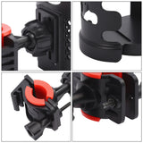 Adjustable Handlebar Drink Cup Holder Water Bottle Mount For Motorcycle ATV Bike