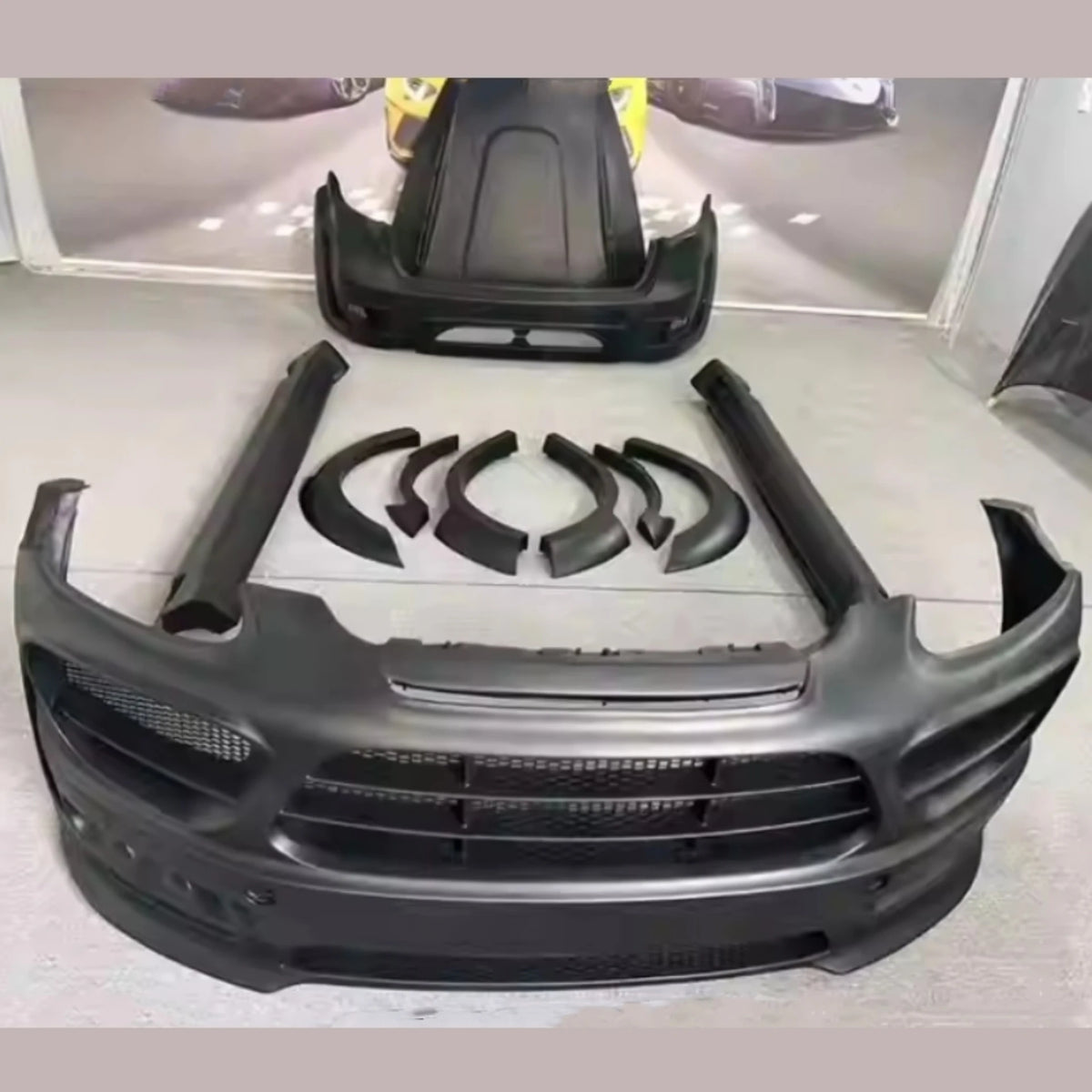 Resin Front Rear Bumper Side Skirt Engine Hood Wheel Eyebrow for Porsc ...