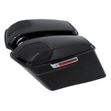 Motorcycle 4" Extended Hard Saddlebags For Harley Touring Road King Road Glide Street Glide CVO 2014-2024 Gunship Gray