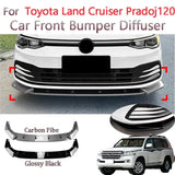 Car Gloss Black Front Bumper Lip Chin Spoiler Splitter Body Kit For  Toyota LandCruiser Pradoj120 2002-2009 Car Accessories 1set