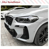 Car Front Canards For Bmw X3 G0 ix3 2021-2023 X4 G02 Lci Front Body Kits Splitter Car Fog Lamp Trim Cover
