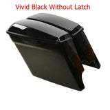 Motorcycle 5" Stretched Extended Saddlebags Saddle Bags For Harley Touring Road King Road Glide Street Glide 2014-2024