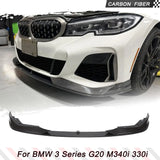 Carbon Fiber Front Bumper Lip Spoiler for BMW 3 Series G20 M340i 330i Bumper 2018 - 2022 Front Bumper Lip Spoiler