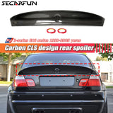 Carbon pattern CLS Style Rear Spoiler For BMW 3 -Series E46 Sedan 4Doors ABS Plastic Trunk Tuning Spoiler Lip M3 E46 Accessories
