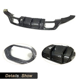 Carbon Fiber Rear Bumper Diffuser Lip Spoiler for Audi TT MK3 Standard 2015-2017 Auto Car Rear Diffuser Lip Apron Guard Body Kit