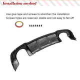 Carbon Fiber Car Rear Bumper Diffuser Lip Spoiler For Audi RS3 8V 2017 - 2019 Rear Bumper Diffuser Lip Spoiler Guard Splitters
