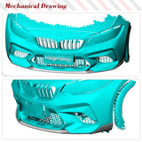 Carbon Fiber Car Front Bumper Lip Spoiler Splitters For BMW F87 M2C M2 Competition 2018 - 2019 Front Body Kits Lip Splitters FRP