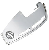 Chrome Rider Footboard Heel Guard For Harley FLD 12-16 FL Softail Switchback 1986-17 Touring Road King Street Electra Glide