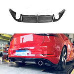 Carbon Fiber Car Rear Bumper Lip Diffuser Spoiler For Volkswagen MK7 Golf 7 GTI Hatchback 2014-2017 Car Bodykits High Quality