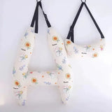 2-Pack Adorable Ultra-Soft Car Seat Pillows with Secure Belt - Ensures Peaceful Restful Naps on the Go - Enhanced Safety amagi