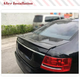 For Audi A6 C7 Sline S6 Sedan 2012-2018 Carbon Rear Trunk Racing Spoiler Boot Spoiler Wing Rear Boot Lid Highkick Wing Lip