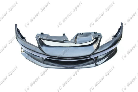 FRP Fiber Glass Front Bumper with Carbon Lip Fit For 2004-2007 Evolution 8-9 VS 09' Ver Style Front Bumper with Splitter