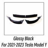 For 2017 18 19 20 21 22 23 Tesla Model 3/Y Bodykit Car Front Bumper Lip Chin Spoiler Splitter Diffuser Tuning Accessories Part