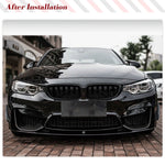 For BMW F80 M3 F82 F83 M4 2014 - 2018 Carbon Fiber Front Bumper Moulding Trims Decoration Carbon Fiber / FRP 2PCS/SET Canards