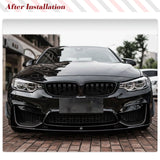 For BMW F80 M3 F82 F83 M4 2014 - 2018 Carbon Fiber Front Bumper Moulding Trims Decoration Carbon Fiber / FRP 2PCS/SET Canards