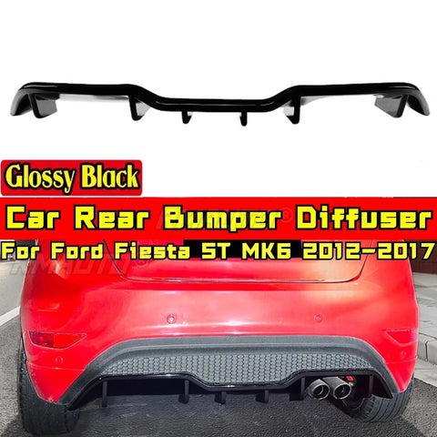 For Ford Fiesta ST MK6 2012-2017 Body Kit Rear Bumper Diffuser Rear Bumper Spoiler Rear Bumper Lip Car Accessories