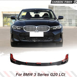 Carbon Fiber Front Bumper Body Kits Lip Spoiler for BMW 3 Series G20 LCI M340i 330i M Sport 2023 2024 Front Lip Splitters Guard