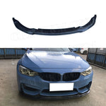 Carbon Fiber Car Front Bumper Lip Spoiler for BMW 3 Series F80 M3 4 Series F82 F83 M4 2014-2018 V Style FRP Head Chin