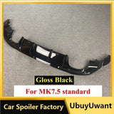 For Volkswagen Golf 7.5 GTI MK7.5 GTI TCR Car Rear Bumper Diffuser Rear Side Splitter Spoiler Lip for MK7.5 Golf 7.5 Standard