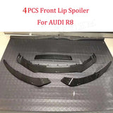 Car Racing for Audi R8 2016 2017 2018 2019 Carbon Fiber Front Bumper Lip Spoiler Splitters Body Kits