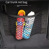 Car storage bag Trunk  Seat Elastic String Net Magic Sticker Universal Storage Bag Pocket Auto Organizer Seat Back Bag