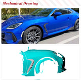 Real Carbon Fiber Car Side Air Vent  Fender Trim Cover For Subaru BRZ Toyota GR 86 2022 2023 Car Side Vent Trim Flaps Fins Apron