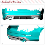 Carbon Fiber Car Rear Bumper Diffuser Lip Spoiler For Audi RS3 8V 2017 - 2019 Rear Bumper Diffuser Lip Spoiler Guard Splitters