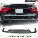 Carbon Fiber Car Rear Diffuser Lip Spoiler Bumper Guard for Audi A5 Sline S5 B8 Sedan Coupe Convertible 2012-2016 Rear Body Kits