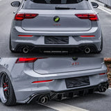 Rear Bumper Valance for VW Golf Mk8 GTI Golf MK8 R-Line 2020-2024 Car Rear Bumper Diffuser Spoiler Splitter Bodykit