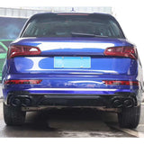 Factory Q5 B9 ABS Glossy Black Diffuser Rear Bumper Diffuser Splitter Lip Body Kit With Exhaust Pipe For Audi Q5 2019 2020 2021