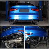 Car Rear Bumper Lip Spoiler Diffuser For Audi A3 Sline S3 Sedan 8V.5 2017-2020 Bumper Guard Carbon Fiber/FRP Matte /Glossy Black
