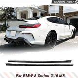 Car Side Skirts for BMW 8 Series G16 F93 M850i M Sport 4 Door Gran Coupe M8 2018-2021 Dry/Wet Carbon Side Extension Lips Spoiler
