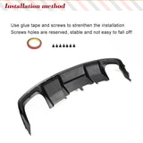 Carbon Fiber Rear Bumper Diffuser Lip Spoiler for Audi S4 Sedan 4 Door 2013 - 2016 B8.5 Car Rear Bumper Diffuser Lip Spoiler