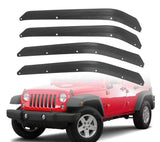 Front & Rear Fender Flares Extensions Set Fits For Jeep Wrangler JK 2007-2017 J401