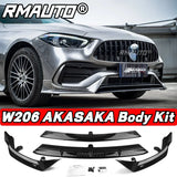 For Mercedes Benz C Class W206 2022+ AKASAKA Front Bumper Lip Diffuser Splitter Rear Spoiler Side Skirt Racing Grill Body Kit