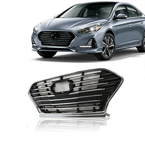 For 2018 2019 2020 Hyundai Sonata Front Car Grille Chrome Replacement Grille Body Kit