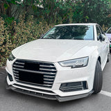 Car Front Bumper Canard Lip Trim Lower Splitter Diffuser Spoiler Body Kits Tuning For AUDI A4 B9 S-Line S4 2017 2018 2019