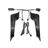 2xMotorcycle Rear Fender Led Side Lights Filler Panel Turn Signal Brake Lamp For Harley Touring Road King Street Glide 2014-Up