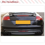 For Audi TT 8J MK2 2008 2009 2010 PU Matte Black Car Rear Bumper Lip Diffuser Spoiler Car Rear Bumper Racing Spoiler Body Kits