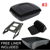 Motorcycle 10.7 Chopped Tour Pack Trunk Backrest Mount Rack Luggage For Harley Tour Pak Touring Road King Electra Street Glide